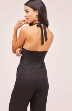 Kris Halter Jumpsuit 11 Kris Halter Jumpsuit -Sundress Haven ACP7055 BLACK 4AA
