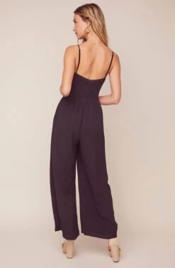 Cicley Wide Leg Jumpsuit -Sundress Haven ACP7111 BLACK 2