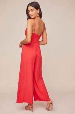 Cicley Wide Leg Jumpsuit -Sundress Haven ACP7111 RED 4