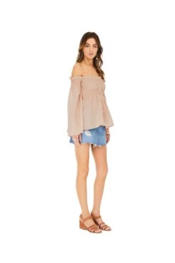 Shelby Top 10 Shelby Top -Sundress Haven ACT13253 DUSTY BLUSH STRIPE 2