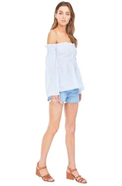 Shelby Top 14 Shelby Top -Sundress Haven ACT13253 WHITE BLUE STRIPE 02