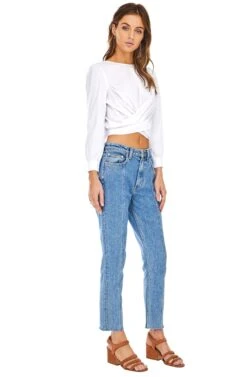 Sinead Crop Top -Sundress Haven ACT13389 WHITE 02