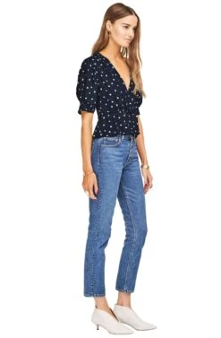 Beatrice Top -Sundress Haven ACT13919 NAVY CREAM DOT 02