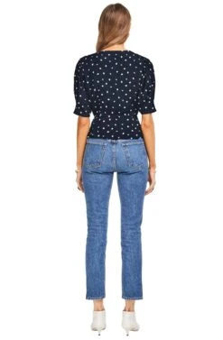 Beatrice Top -Sundress Haven ACT13919 NAVY CREAM DOT 03