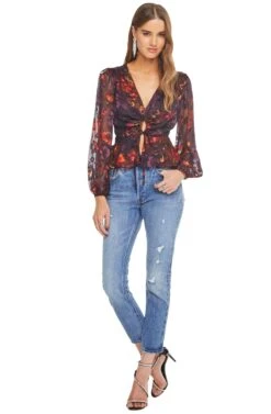 Sundress Haven -Sundress Haven ACT15127 PLUM RED FLORAL 01