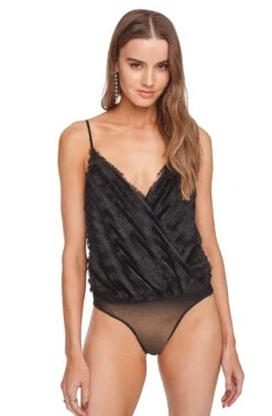 To The Beat Tank Bodysuit -Sundress Haven ACT15137 BLACK 04