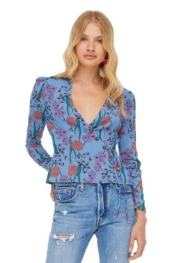 Facade Floral Top 11 Facade Floral Top -Sundress Haven ACT15217 BLUEBELL FLORAL 6