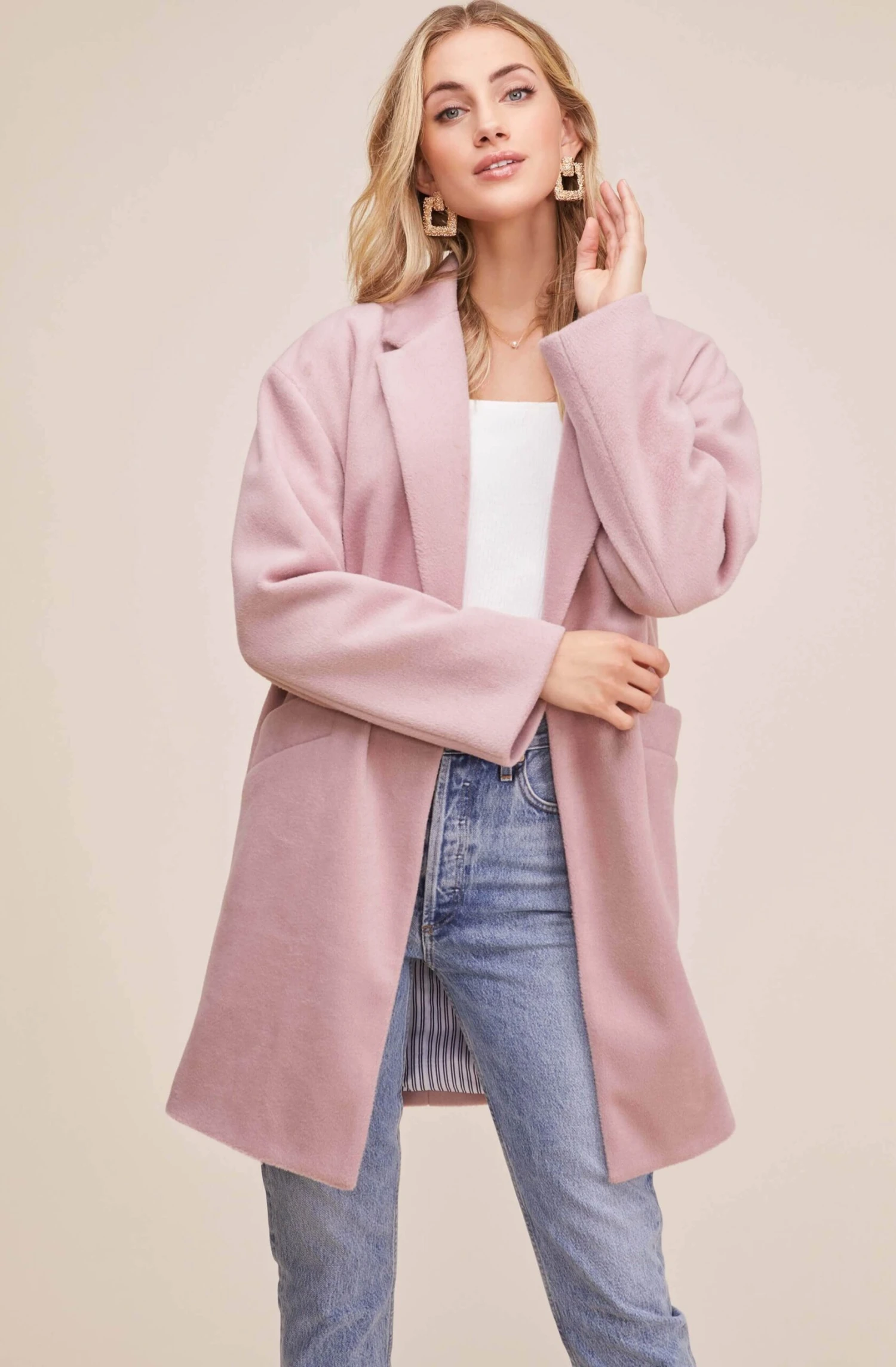 One Button Closure Topcoat 1 One Button Closure Topcoat