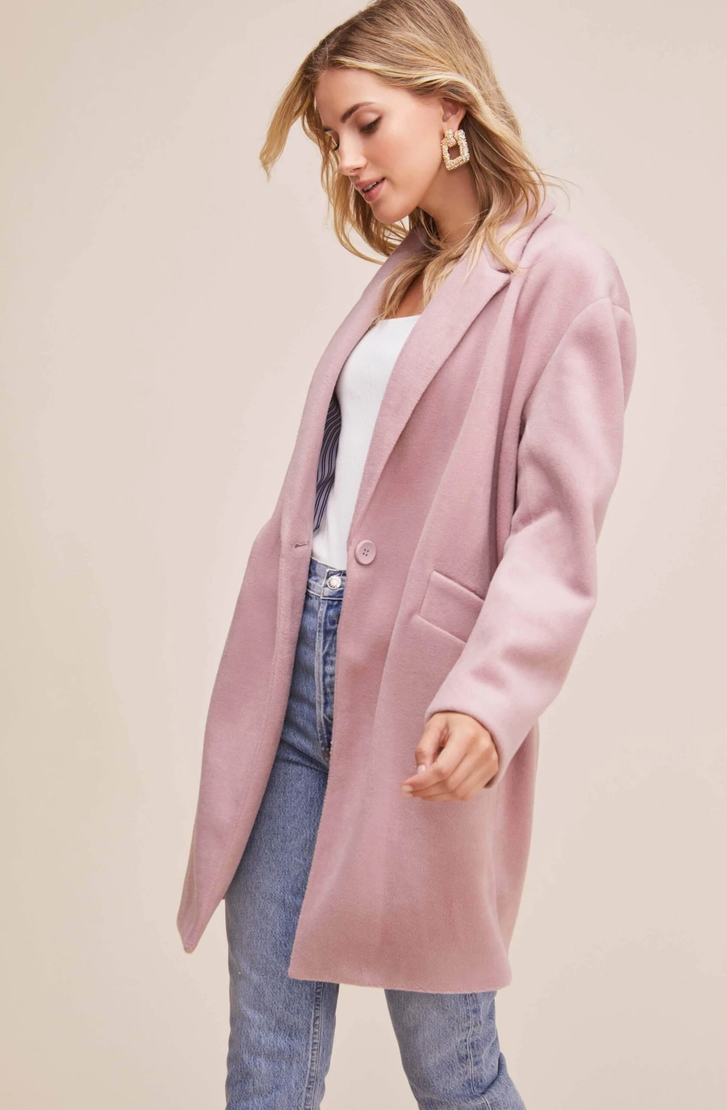 One Button Closure Topcoat 2 One Button Closure Topcoat - Image 2