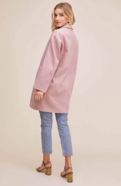 One Button Closure Topcoat 8 One Button Closure Topcoat -Sundress Haven ACT15261 LAVENDER 4