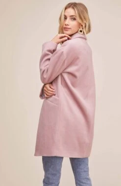 One Button Closure Topcoat 9 One Button Closure Topcoat -Sundress Haven ACT15261 LAVENDER 5