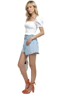 Mason Crop Top -Sundress Haven ACT15321 WHITE 2