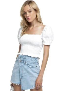 Mason Crop Top -Sundress Haven ACT15321 WHITE 4