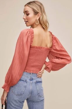 Teri Smocked Top -Sundress Haven ACT15397B CORAL 5 cae3eb50 abe6 4985 872e 58fc70dcca0d