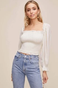 Teri Smocked Top -Sundress Haven ACT15397B IVORY 2 53302aed 02a3 4571 bdbe 6b257e88f5af