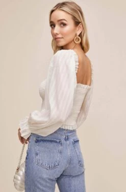 Teri Smocked Top -Sundress Haven ACT15397B IVORY 4 7b772b15 0b36 49f2 9782 8e3457c9b738