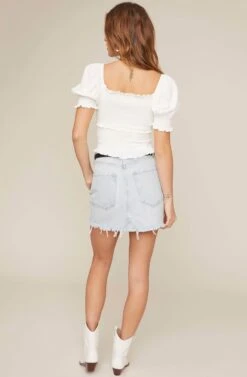 Glenna Smocked Top 15 Glenna Smocked Top -Sundress Haven ACT15411 WHITE 5A