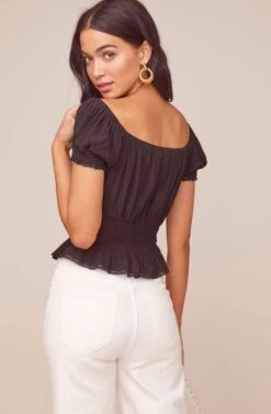 Romy Top -Sundress Haven ACT15482 BLACK 4