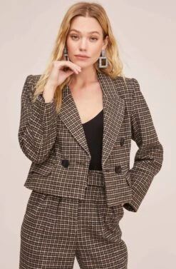 Manhattan Blazer 8 Manhattan Blazer -Sundress Haven ACT15501 HAZELNUT HOUNDSTOOTH 4
