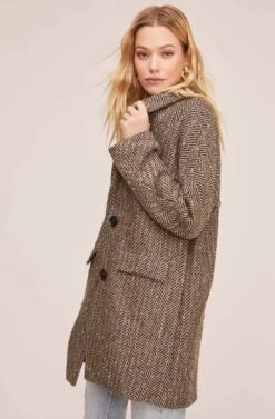 Keller Coat -Sundress Haven ACT15537 TAUPE CHEVRON MULTI 2