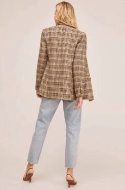 Greta Blazer -Sundress Haven ACT15553 HONEY MUSTARD PLAID 4