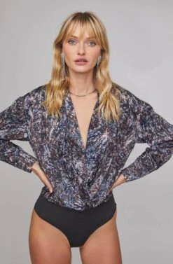 Yvette Bodysuit 7 Yvette Bodysuit -Sundress Haven ACT15601 PRINTED SEQUINS 1