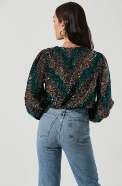 Primadonna Sequin Top -Sundress Haven ACT15649SQ SEQUINSUNSET 1319