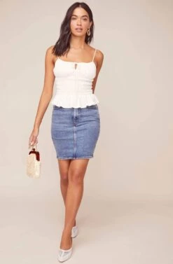 Fiona Smocked Top -Sundress Haven ACT15771B WHITE 6