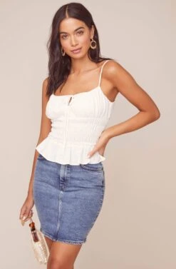 Fiona Smocked Top -Sundress Haven ACT15771B WHITE 7 edit