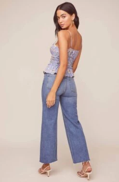 Fiona Floral Top -Sundress Haven ACT15771 PERIWINKLE MULTI FLORAL 3