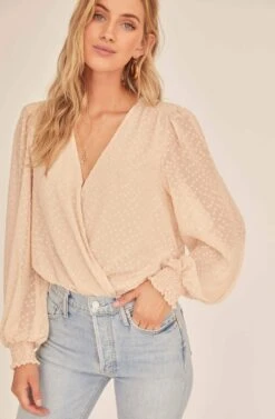 Dixie Wrap Top Bodysuit 21 Dixie Wrap Top Bodysuit -Sundress Haven ACT15781B BUTTERMILK 2A