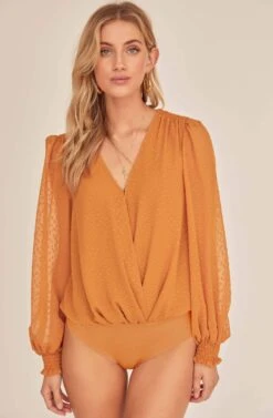 Dixie Wrap Top Bodysuit 13 Dixie Wrap Top Bodysuit -Sundress Haven ACT15781B GOLDEN HOUR 5A