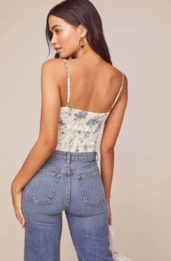 Mykonos Floral Crop Top 7 Mykonos Floral Crop Top -Sundress Haven ACT15804 NAVY SKETCH FLORAL 4