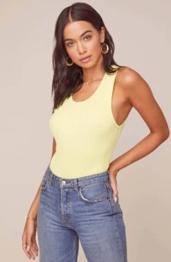 Sublime Open Back Bodysuit -Sundress Haven ACT15859 PALE LIME 2