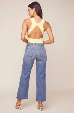 Sublime Open Back Bodysuit -Sundress Haven ACT15859 PALE LIME 3