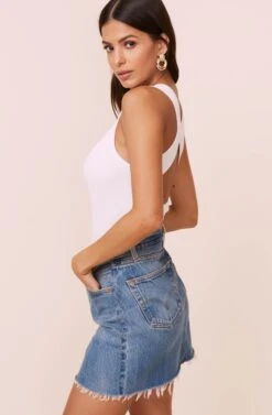 Sublime Open Back Bodysuit -Sundress Haven ACT15859 WHITE 3