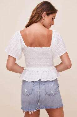 January Flutter Sleeve Top -Sundress Haven ACT16012B WHITE 6 2f5c1ed3 8287 49cb 83e5 6fb917edc213