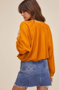 Bermuda Peasant Top 11 Bermuda Peasant Top -Sundress Haven ACT16038 CIDER 4