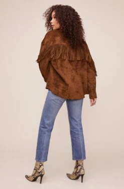 Etta Fringe Jacket -Sundress Haven ACT16123 BROWN 5