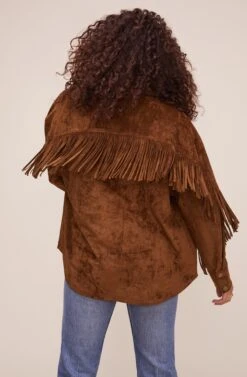 Etta Fringe Jacket -Sundress Haven ACT16123 BROWN 6