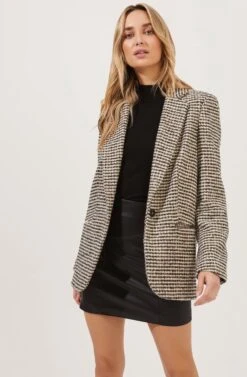 Harlow Houndstooth Oversized Blazer