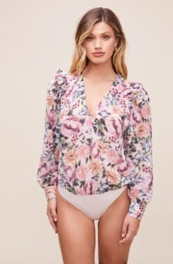 Matilda Floral Bodysuit 7 Matilda Floral Bodysuit -Sundress Haven ACT16238CCP PINK MULTI FLORAL 1