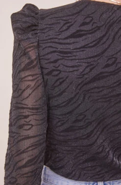 Wild Night Animal Print Bodysuit -Sundress Haven ACT16272 BLK SILVERANIMAL 4