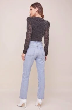 Wild Night Animal Print Bodysuit -Sundress Haven ACT16272 BLK SILVERANIMAL 5