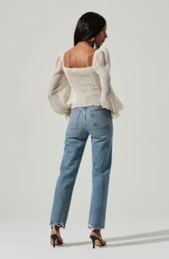 Tonina Puff Sleeve Top -Sundress Haven ACT16469B ECRU 4 a0086de5 6b51 4516 80ec 68ca03c15bce