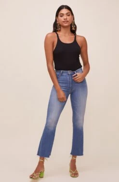 Denisse Ribbed Knit Bodysuit -Sundress Haven ACT16588 BLACK 1