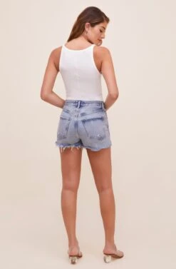 Denisse Ribbed Knit Bodysuit -Sundress Haven ACT16588 WHITE 7