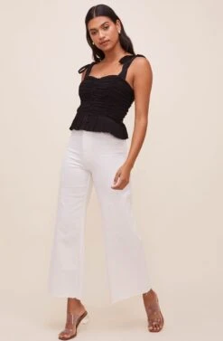 Duffy Sweetheart Neck Top -Sundress Haven ACT16591 BLACK 1