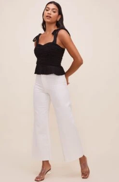 Duffy Sweetheart Neck Top -Sundress Haven ACT16591 BLACK 2