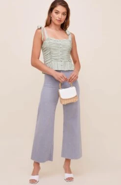 Duffy Sweetheart Neck Top -Sundress Haven ACT16591 SAGE 1